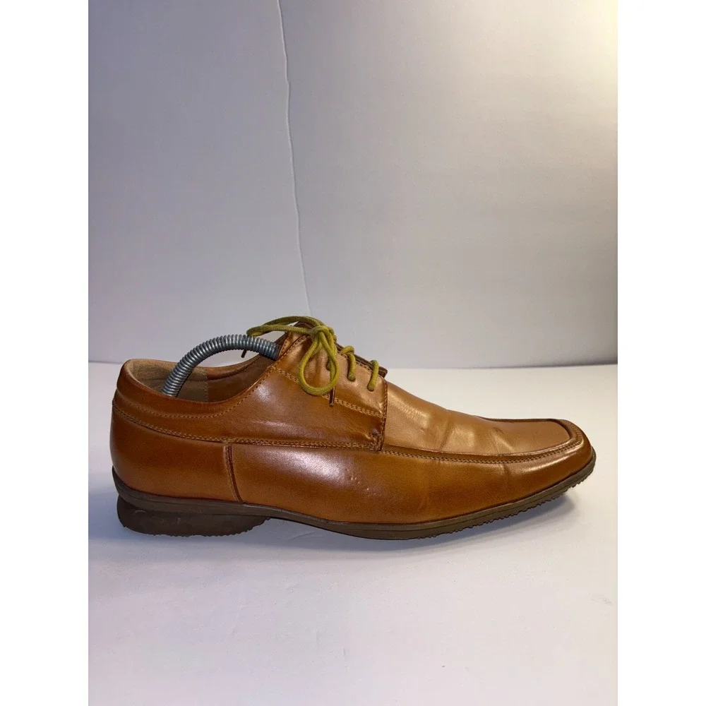 WINSTON Men's Oxford‎ Shoes Brown US 10 Upper Leather Classic Square Toe Formal